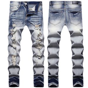 Hommes Designers Miris Jeans Distressed Ripped Biker Slim Straight Denim pour hommes S Imprimer Femmes Armée Mode Mans Pantalon Skinny 932