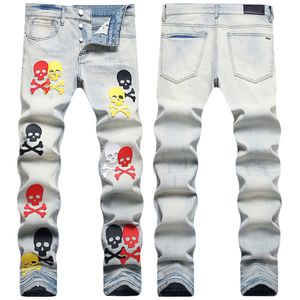 Hommes Designers Miris Jeans Distressed Ripped Biker Slim Denim Droit Pour Hommes S Imprimer Femmes Armée Mode Mans Pantalon Skinny 361