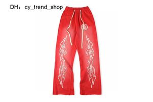 Pantalones de diseñador para hombre Pantalones de hombre Hellstar Studios Pantalones de chándal acampanados rojos Jogger Hip Hop Casual1