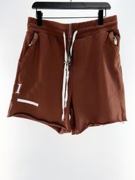 Designers pour hommes shorts hommes pantalons décontractés marron en coton pur lettre