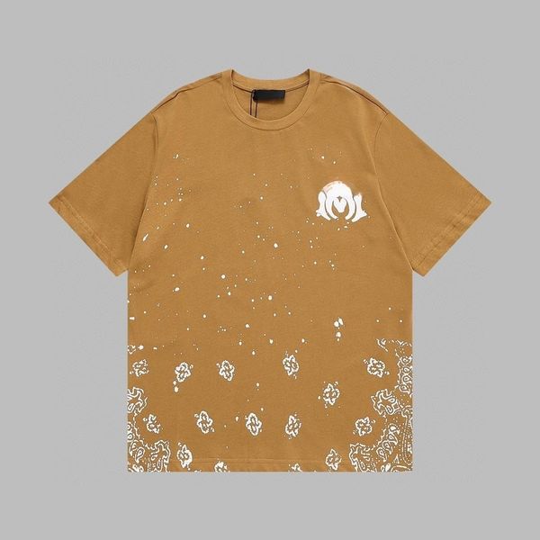 Diseñadores para hombre Camisetas Hombres Diseñadores de lujo Camiseta de alta calidad de manga corta carta marrón Imprimir Camisas casuales Hip Hop Streetwear Camiseta Camisetas Ropa para hombre