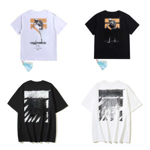 Mens Designert Shirt Fashion Offs t Classic Brand Man Women Femmes Coton Tee Shirts Luxury Clans courtes Offswhite Tops Tees Arrows Paint Off White Tshirts QWO5