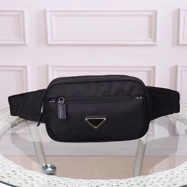 Mens Diagonal Ceinture Sac Taille Sacs Messenger Fanny Pack Banane PVC Unisexe Plaine Casual Simple Fermeture Éclair Grille Réglable Bandoulière247R