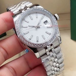 Heren diamanten dame horloges automatisch mechanisch uurwerk Horloges volledig roestvrijstalen zwemhorloge Super lichtgevende saffier g256u