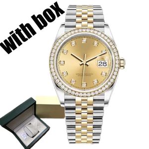 Mens diamant Lady montres automatique mouvement mécanique montres-bracelets entièrement en acier inoxydable montre de natation Super lumineux saphir g231v