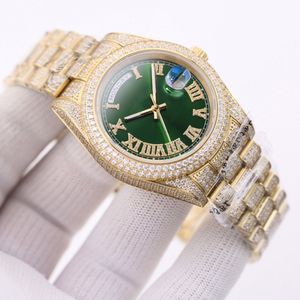 Heren Diamond Watch 41 mm Fashion Dial Mechanisch horloges Life Waterd waterdichte zelfopwindende mode-polshorloge Orologio di Lusso