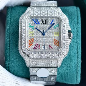 Heren Diamond Watch Men Designer kijkt automatische mechanische beweging waterdichte armband saffier roestvrij staal 904L 40mm mode polshorloge Montre de luxe