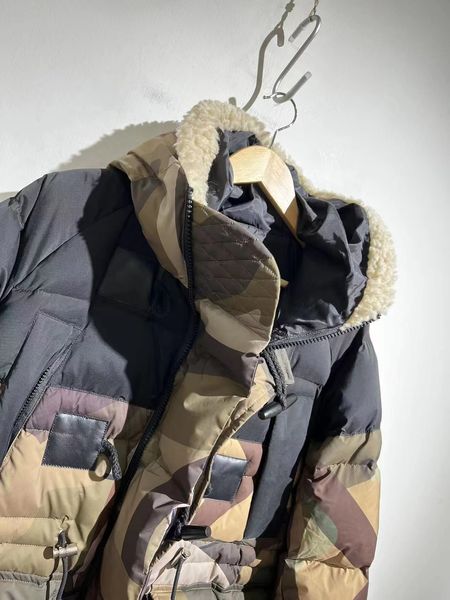 Parka en duvet d'oie blanche pour homme, veste de Camouflage, avec poches fonctionnelles, épaisse et chaude, combinaison de Ski à capuche