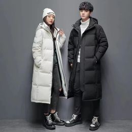 Hommes vers le bas Parkas 20 ° C veste hommes longues vestes hiver chaud léger blanc canard manteaux Streetwear pardessus femmes vêtements 231018