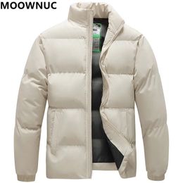 Hommes vers le bas Parkas automne hiver mode classique polyvalent solide couleur coton rembourré veste épais chaud haute qualité manteau M5XL 231212