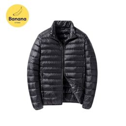 Parkas de plumón para hombre Banana Store ESTILO CHAQUETA CORTA ULTRA LIGERA Chaqueta acolchada ligera y plegable de manga larga con cremallera completa S6XL 220909