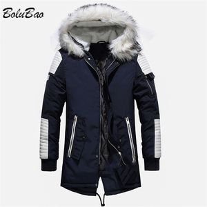 Heren Down Parkas Bolubao Mens Parka Winter Warm Fleece verdikte mannelijke jas Hoogwaardige Design Hapleed Hapleed Jacket voor mannen 220902