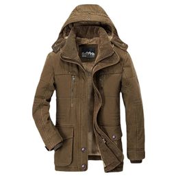 Veste d'hiver en coton Parkas pour hommes, longueur moyenne, peluche et épais, décontracté, chaud pour les jeunes d'âge moyen, 231018