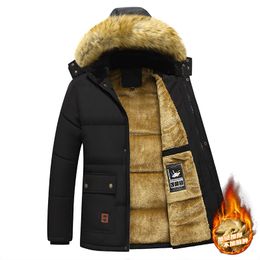 Veste en coton Parkas pour hommes, manteau chaud d'hiver en peluche et épais, résistant au froid, européen et américain, 230922