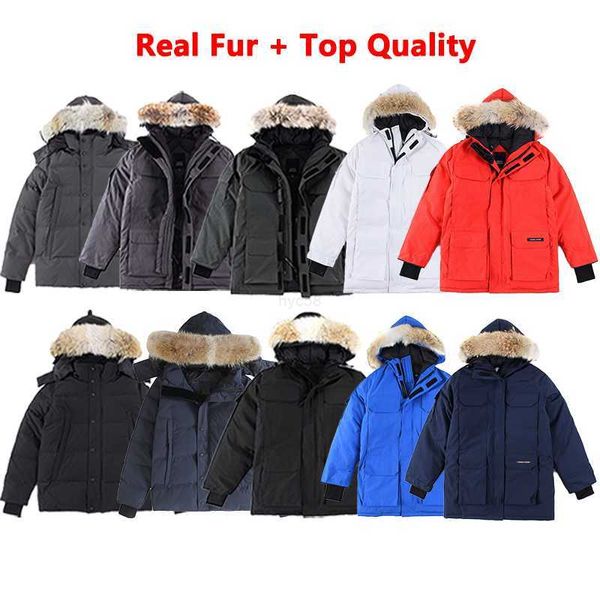 Hommes Down Parkas Designer Vêtements Top Qualité Canada G08 G29 Goose Parka Véritable Fourrure Hommes Doudoune Blanc Canard Vers Le Bas Vestes Femmes Manteau D'hiver Body Warmer Ladys Manteaux W