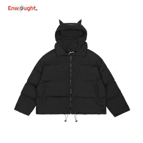 Hommes Down Parkas Hip Hop Little Devil High Street Streetwear Harajuku Coton Vestes de mode Y2K Skull Manteaux Hiver 221128