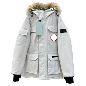 Hommes Down Parkas Veste Femmes et longueur moyenne Hiver Nouveau style canadien Overcame Lovers Vêtements de travail Épais oie Hommes Vêtements Canada Doudoune à capuche hiver