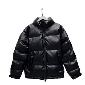 Hommes vers le bas Parkas cuir coton veste noir mode hiver chaud QE826 hommes veste hiver 220914