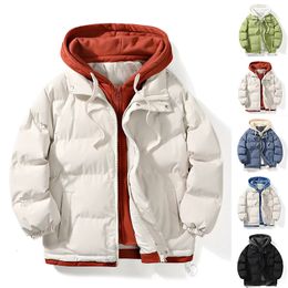 Hommes vers le bas Parkas hommes automne hiver vêtements d'extérieur décontracté épais chaud vestes à capuche manteau coupe-vent imperméable détachable chapeau 231016