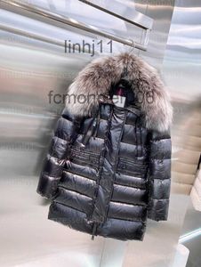 Heren donsparka's Monclears jas Designer jas Winterparka Oversized pluizige bontkraag Ritsen met capuchon Middellange jassen Dames pufferjassen Xugi9