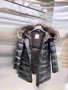 Heren Down Parkas Monclears Jacket Designer Coat Winter Parka Oversized Fluffy Fur Collar Zippers Hooded Midlength Coats Women Puffer Jackets 9DCI XUGIS