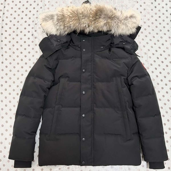 Hommes Down Parkas Puffer Vestes Designer Véritable Fourrure De Coyote En Plein Air Wyndham Coupe-Vent Jassen Vêtements D'extérieur À Capuchon Fourrure Manteau Veste Manteau Hiver Parka Doudoune Go