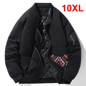 Hommes vers le bas Parkas épais veste de baseball hommes hiver Bomber vestes grande taille 10XL mode broderie conception mâle coupe-vent manteau vert 231212