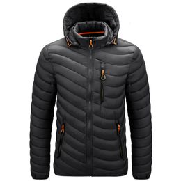 Heren Down Parkas Ultralight Brand Kleding Casual Hooded Coats Autumn Black Blue Winter Jackets Windschepen Oversize 6xl 221207