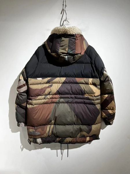 Veste de camouflage en duvet d'oie blanche pour hommes