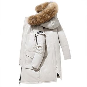 Hommes vers le bas Parkas coupe-vent longs vers le bas manteaux sur les jeunes épais multi poches garder au chaud vêtements d'hiver manteau vestes 220909