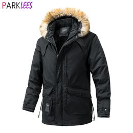 Hommes vers le bas Parkas hiver noir épaissir veste à capuche manteaux pour hommes polaire doublé décontracté chaud Parka manteau mâle coupe-vent extérieur pardessus Chaqueta 230927