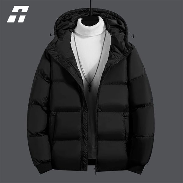 Hommes Down Parkas hiver Bomber vestes à capuche pour veste cargo décontractée noir pardessus extérieur chaud coupe-vent manteau 220919