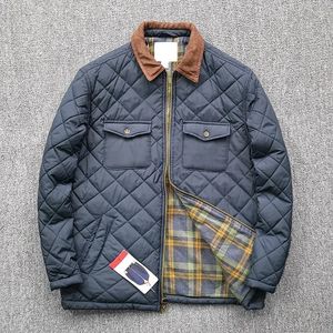 Hommes vers le bas Parkas veste d'hiver décontracté léger imperméable microfibre coupe-vent Golf classique Plaid coton vêtements 231129