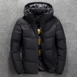 Hommes Down Parkas Veste d'hiver Hommes Down Parkas Blanc Duvet de Canard Parkas Hommes Épais Chaud Neige Parka Veste Pardessus À Capuche Coupe-Vent Taille M4XL 220902