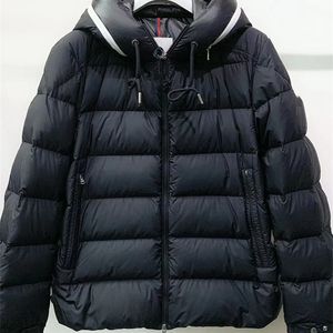 Mens Down Parkas Winter Letter Hooded Windproof Down Coat Designer Mens Casual Loose Black White Duck Down Puffer Jacket ZN152 220902