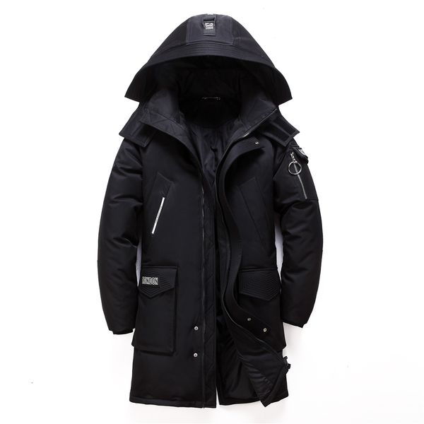 Hommes vers le bas Parkas hiver longue blanc canard veste mode à capuche épais chaud manteau mâle grand rouge bleu noir marque vêtements 230922