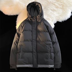 Mens Down Parkas Winter Streetwear Oversize Espesar Chaqueta Hombres Abrigo Cálido Moda Casual S Coreano Puffer con capucha 220923