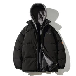 Hommes vers le bas Parkas hiver chaud veste rue mode Parka à capuche épais coréen lâche manteau femmes Style 231206