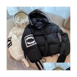 Mens Down Parkas Womans Designer Jacket Outumn and Winter Women Jackets Bordería B Bordado C Lapelada Capitan Capel Inventable Smal Dhjt7