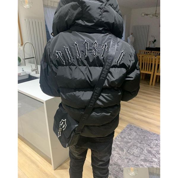 Mens Down Parkas Womens Jackets UK London Trap Star Cotton Veste coton Docutable Zipper Plackeet 1 High Quality broderie 230209 Drop Dev Dhcck