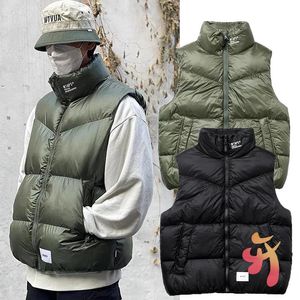 Hommes Down Parkas WTAPS Bright Face Warm Vest Veste Noir Vert Mode Simple Hommes Femmes Couples Japon Harajuku Style Manteau 231129