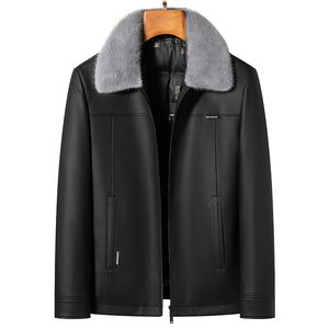 Parka en duvet pour hommes, veste d'hiver de haute qualité, col de furet amovible, en peau de mouton, cuir de canard blanc, épais, YN2286, 230923