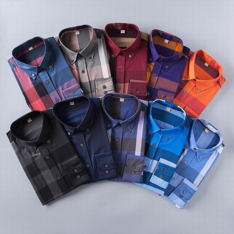 Męskie ubranie koszule na co dzień luksusowa wąska jedwabna koszulka z długim rękawem Casual odzież biznesowa plaid marka 17 kolorów M-3XL