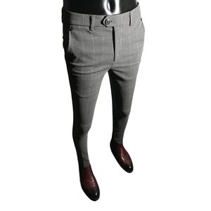 Mens Dress Pants Men Solid Color Slim Fit mannelijk Buiten ademend Sociaal bedrijf Casual Skinny Suit broek Aziatische maat 28-34