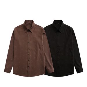 Chemise habillée pour hommes T-shirt en soie mince de luxe à manches longues Vêtements d'affaires décontractés marque à carreaux Couleur noir et blanc M-3XL BURR89 à capuche Ess Shirt men dress shirt M-XXXL