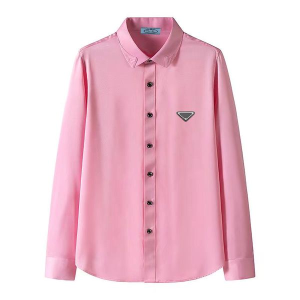 Chemises habillées pour hommes Vêtements d'affaires T-shirts de créateurs T-shirts Nouvelle broderie Lâche Mode Polo Tops Long Casual Classic Bberry Sleeve Shirt