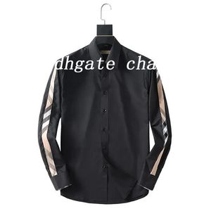 Chemises habillées pour hommes Mode d'affaires Casual À Manches Longues À Carreaux Designers Chemise Marques Hommes Printemps Couleur Unie Formel Vêtements De Luxe Taille Asiatique M-3XL 763008420