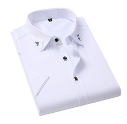 Chemises habillées pour hommes T-shirt décontracté Chemises pour hommes Mode Classique Noir Blanc Hommes Manches courtes Taille M-5XL