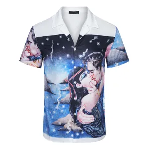 Heren DRAAD SHIRTS Designer Casual Slim Fit korte mouw zakelijk shirt mannelijke dot print herfst formele katoen shirts mannen nieuw merk
