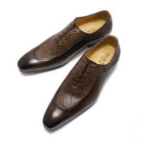 Heren jurk schoenen lederen mannen formele schoenen puntschoen lace up business oxford schoenen zwart bruin luxe schoenen